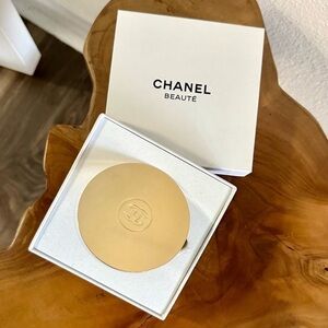 CHANEL BEAUTE Beauty GWP VIP Gift Gold Metal Compact Mirror NEW